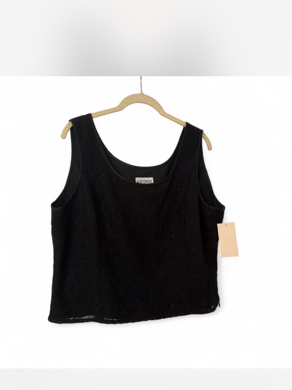 Black Sleeveless Lace Tank Top